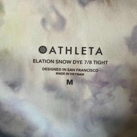 ATHLETA Elation Snow Dye 7/8 Tight Leggings Women's Size Medium - Picture 3 of 8